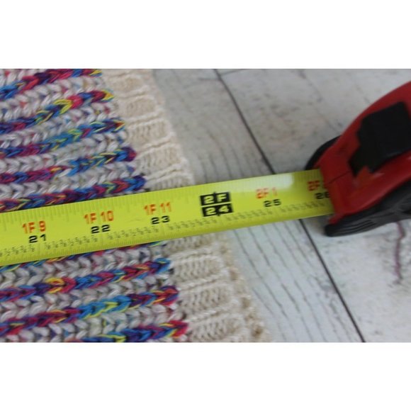 Shein Sweater Multicolor Rainbow V Neck Chunky Knit Size 2XL - Picture 5 of 7